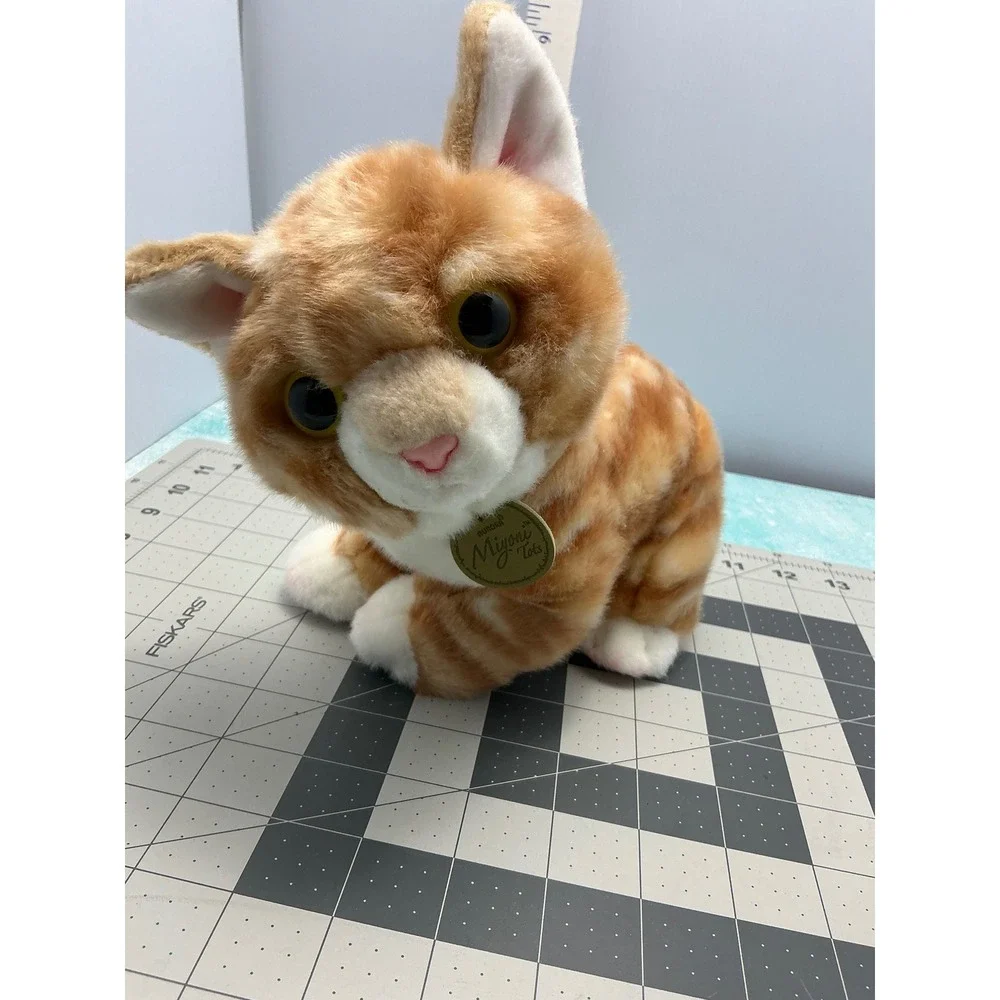 Miyoni by Aurora Tabby Cat Plush Stuffed Animal‎ Toy Big Eyes Realistic Cute